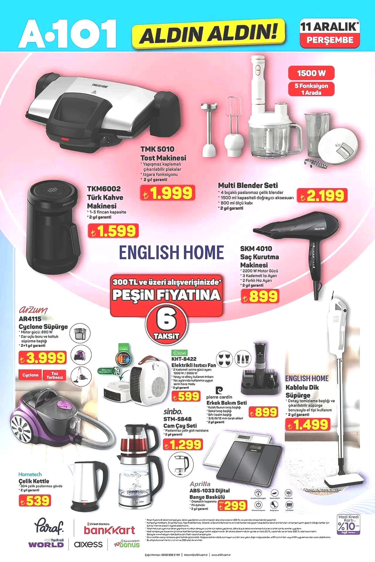 11 Aralık A101 aktüel ürünler merak ediliyor! Bu hafta A101'de hangi ürünler bulunacak?